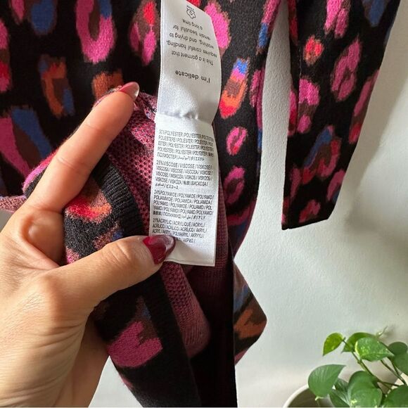 FARM Rio Cut Out Knit Mini Dress- Iridescent Leopards - Picture 7 of 8